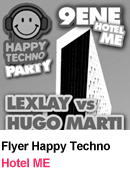 Flyer-Happy Techno Hotel ME